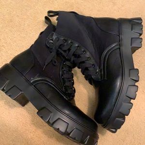 Nasty gal combat boots size 8